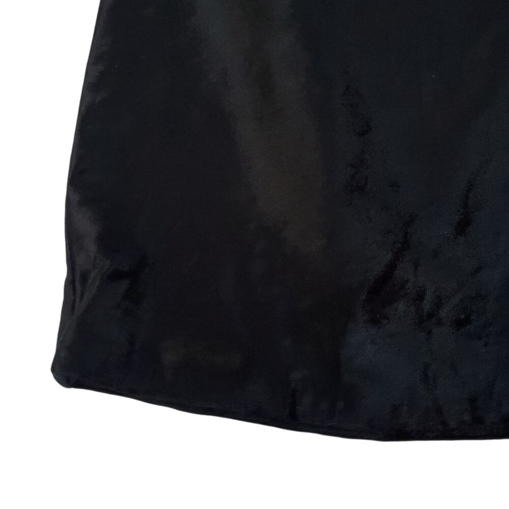 Free People Funkytown Black Velvet A line Mini Skirt Zip Front Sz 12 NWT - Picture 7 of 16